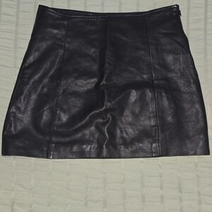 Black Leather Mini Skirt